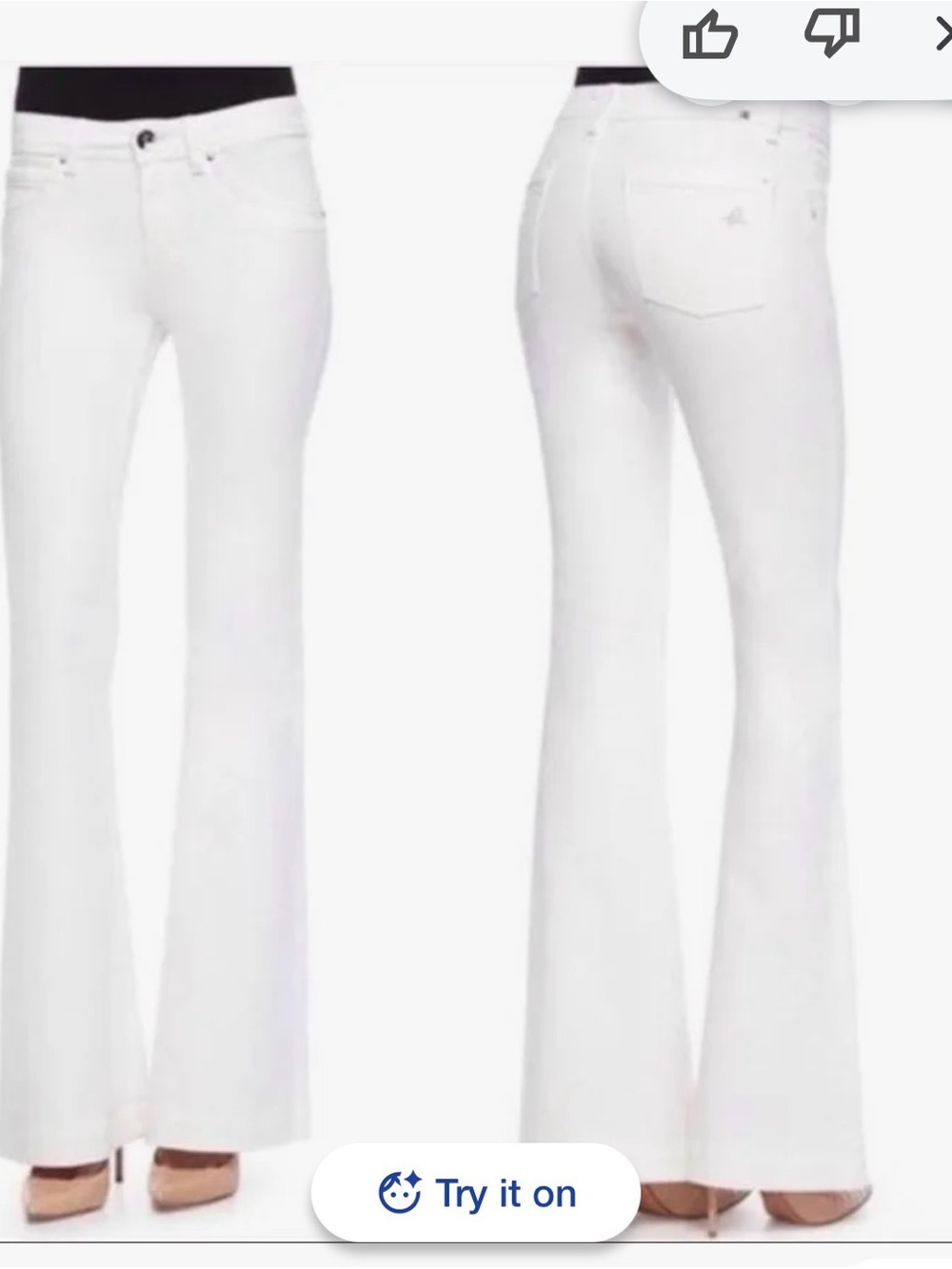 Dl1961 size 31 Joy white flare Smart Denim jeans stretchy
